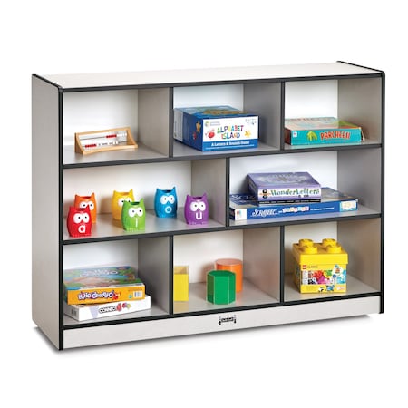 Jonti-Craft Rainbow Accents Super-Sized Single Mobile Storage Unit, Black 2691JCWW180